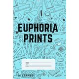 Independently published The Euphoria Print Note Book: Stationeries doodle art Lined note book with margins for children, teens and adult cream paper size 6 x 9in 120 pages