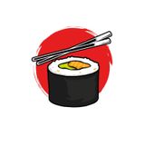 Independently published White maki sushi roll red sun: Dot Grid Jounal ToDo Exercise Book or Diary 6" x 9" (15.24 x 22.86 cm) 120 pages