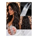 İnDerin DD245 Işıltılı Gümüş Gri Tinsel Saç Simi Uzatma Gelin Teli - Bride ' s hair strand - Gray silver hair