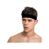 İnderin Erkek Spor Saç Bandı Sporcu Kafa Bandı Headband Tenis Gym Ter Bantı Spor Fitness Saç Bantları Siyah - Standart