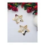 İnDerin Gold Rengi Çok Şık Yıldızlı Çıtçıtlı Saç Tokası 2' li (3 cm)