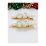 İnDerin İNCİLİ GOLD PENS TOKA ZARİF 2 Lİ YAN TOKA, Ekru 2