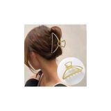 İnDerin Kadın Büyük Boy Gold Metal Mandal Toka 8 cm Trend Toka