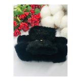 İnDerin SİYAH PELUŞ MANDAL TOKA