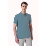 İndigo Basic Düz %100 Pamuk Slim Fit Kısa Kollu Polo Yaka Erkek Tişört
