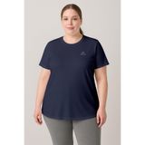 İndigo Baskılı Rahat Form Büyük Beden Performans Kadın T-Shirt - 97308