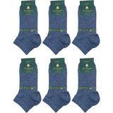 Indigo Düz Ultra Lüks 6'lı Bambu Yarım Erkek Çorap CRP358 - Standart - İndigo