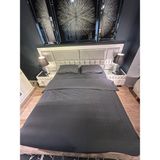 İndigo Ev Tekstili Tek Kişilik 73 Tel Çizgili Saten ( Pamuk) 180*280 Çarşaf 160*220 Nevresim 50*70 Yastık Kılıfı - 180 x 280 cm - Antrasit