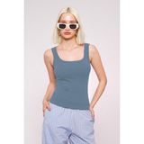 Indigo Fitilli Görünümlü Askılı Basic Atlet MG2057 - İndigo