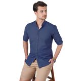 indigo Hakim Yaka Slimfit Keten Hediye Kutulu Erkek Gömlek S