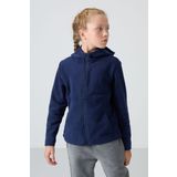 İndigo Kalın Yumuşak Dokulu Standart Fit Nakışlı Polar Kız Çocuk Sweatshirt - 75152