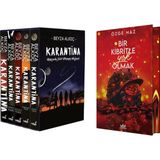 İndigo Kitap Karantina Serisi Seti-5 Kitap Takım- Ciltli Kutulu ve Bir Kibritle Yok Olmak 2 Yan Boyalı Ciltli