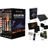 İndigo Kitap Karantina Serisi Seti-5 Kitap Takım- Ciltli Kutulu ve Kazazede 1 Kutulu Set Ciltli