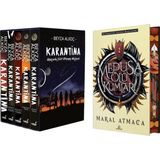 İndigo Kitap Karantina Serisi Seti-5 Kitap Takım- Ciltli Kutulu ve Medusa'nın Ölü Kumları 2 Ciltli Yan Boyalı