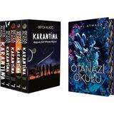 İndigo Kitap Karantina Serisi Seti-5 Kitap Takım- Ciltli Kutulu ve Ötanazi Okulu 1 Yan Boyamalı Ciltli