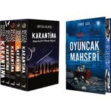 İndigo Kitap Karantina Serisi Seti-5 Kitap Takım- Ciltli Kutulu ve Oyuncak Mahşeri Ciltli Yan Boyalı