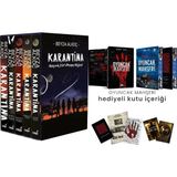 İndigo Kitap Karantina Serisi Seti-5 Kitap Takım- Ciltli Kutulu ve Oyuncak Mahşeri Yan Boyamalı Kutu Ciltli