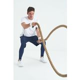 İndigo Logo Baskılı Yüksel Bel Slim Fit Aktif Spor Erkek Tayt - 84989