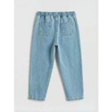 İndigo Loose Fit Fiyonk Detaylı Kız Çocuk Jean Pantolon