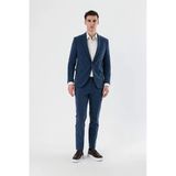 İndigo Mono Yaka Beli Lastikli 6 Drop Slim Fit Kelebek Astar Esnek Takım Elbise 1001240164