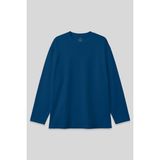 İndigo O Yaka Rahat Form Battal Büyük Beden Uzun Kollu Erkek T-Shirt - 88107