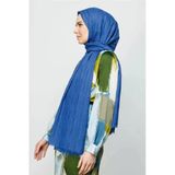 Indigo Piliseli Bambu Şal