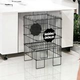 İndirim 40X40 Katlanır Tel Havuz Sepet Siyah Teşhir