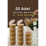 İndirimKap 50 Adet Sızdırmaz 120 ml Mini Saklama Kabı Sosluk Buzluk Kabı, Et Suyu, Kemik Suyu, Sos Kabı Mutfak