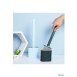 İndirimKap Silikon Banyo Tuvalet Klozet Fırçası Ve Tutucu Set