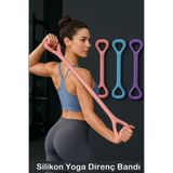 İndirimKap Silikon Yoga Direnç Bandı - Sırt, Bel, Kol Egzersizleri İçin Egzersiz Esnetme Direnç Lastiği