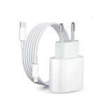 indirimplus iPhone 13 20W Gerçek Güç PD QC 4.0 Destekli Hızlı Şarj Adaptörü ve Type-C to Lightning Kablo Seti