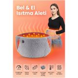 indirimsevinci USB’li Bel ve El Isıtıcı Kemer 3 Isı Ayarlı Elektrikli Taşınabilir Isıtıcı Kemer