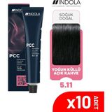 Indola Pcc 5.11 60 ml Yoğun Küllü Açık Kahve Saç Boyası-10'lu