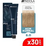 Indola Pcc 8.0 60ML Açık Kumral Saç Boyası-30'lu
