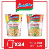 İndomie 24'lü Noodle Bardak Karma Koli(Köri-Tavuk)