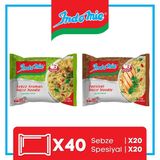 İndomie 40'lı Noodle Paket Karma Koli(Special-Sebze)