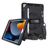 Industrial Field Cases 7./8./9. nesil için iPad Pro 10,2 inç, 3'ü 1 arada koruma, ekran koruyucu, yatay ve dikey kullanım için taşıma kayışı, destek standı, döner diskte el kayışı ve kalem tutucu