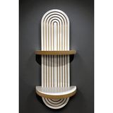 Industrial Living Duvar Rafı Beyaz MDF 55 cm Yükseklik 19 cm Genişlik 10 cm Modern Tasarım ile Dekoratif Kullanım