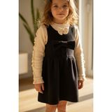 İnebolu Kids Fiyonk Detaylı Siyah Elbise Elbise Beyaz Body 2 Li - 5 - 6 Yaş - Siyah - Krem