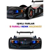 İnegöl'den Eve Arabalı Yatak, Bmw Rüzgarlıklı Ledli Arabalı Yatak - Gt3 - Siyah - 207 x 105 cm