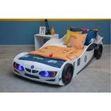 İnegöl'den Eve Bmw Arabalı Yatak - Araba Karyola - Işıklı - Beyaz - 207 x 105 cm