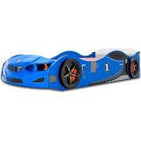 İnegöl'den Eve Bmw Arabalı Yatak - Eko - Araba Karyola - Ön Işıklı - Mavi - 207 x 105 cm