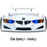 İnegöl'den Eve Bmw - Eco2 - Arabalı Yatak Araba Karyola - M7 Serisi - 4 Farklı Renk Seçeneği - Beyaz - 207 x 105 cm