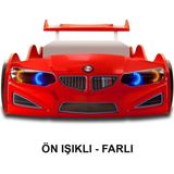 İnegöl'den Eve Bmw - Eco2 - Arabalı Yatak Araba Karyola - M7 Serisi - 4 Farklı Renk Seçeneği - Kırmızı - 207 x 105 cm