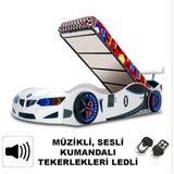 İnegöl'den Eve Gt1 - Bazalı - Bmw - Arabalı Yatak, Beyaz - 207 x 105 cm