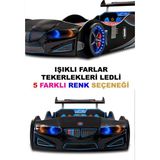 İnegöl'den Eve Gt2 - Bmw - Arabalı Yatak - Tekerlekleri Ledli. - Siyah - 207 x 105 cm