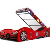İnegöl'den Eve S1 - Bmw - Eko - Arabalı Yatak Araba Karyola - Kırmızı - Bazalı - 207 x 105 cm