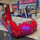 İnegöl'den Eve Supercarbeds - Rs - Bugattı - Arabalı Yatak Araba Yatak - Extreme - Kapıları Yukarı Açılır - Beyaz - 207 x 105 cm