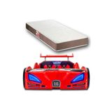 inegoldeneve BUGATTI - Arabalı yatak, Araba yatak, Full Işıklı, Kumandalı, Sesli, - 90 x 1.90 cm Yataklı