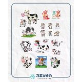 İnek Sticker Set-2 19 Parça Telefon, Tablet, Defter, Laptop Sticker